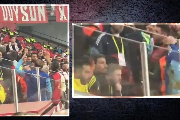 Samsunspor-Fenerbahçe maçında sakatlığı sebebiyle tribünde olan Mert Hakan Yandaş ile tribünler arasında tartışma!